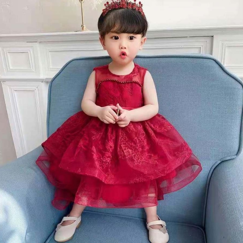 Baige Summer Infant Novorozené holčičky Frock Designnarozeninové svatební večírky ocasy T1939xz