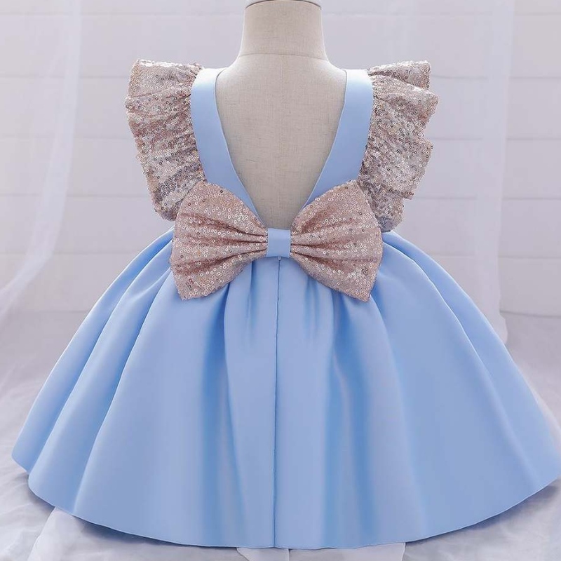 Baige New Flower Flower Baby Girl Maxi First Communion Šaty s krásným lukem