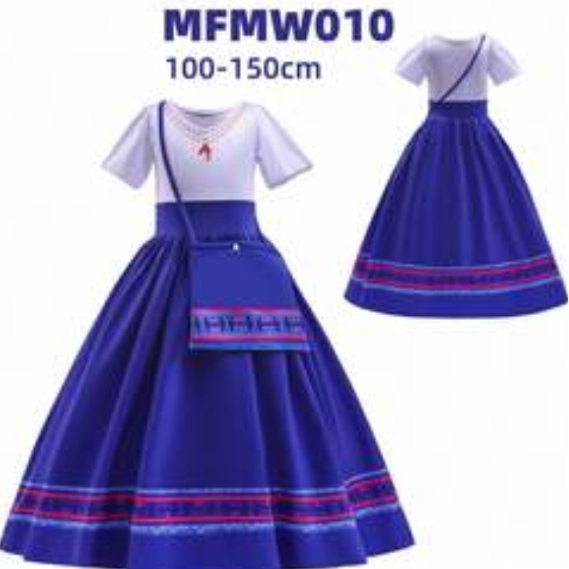 Baige Encanto Mirabel Luisa Cosplay Cosplay Girl Party Šaty Halloween Princess šaty s taškou