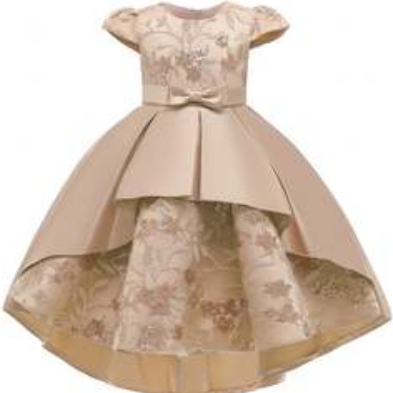Baige Vysoce kvalitní letní frock Kids Party Wear Flower Girl Western Party Formální vlečnénarozeninové šaty T5170