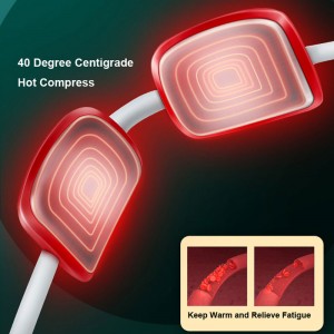 Přenosná masáž elektrického pulzního krku pro úlevu od bolesti, inteligentní masáž krku s masánem spouštěcího bodu tepla