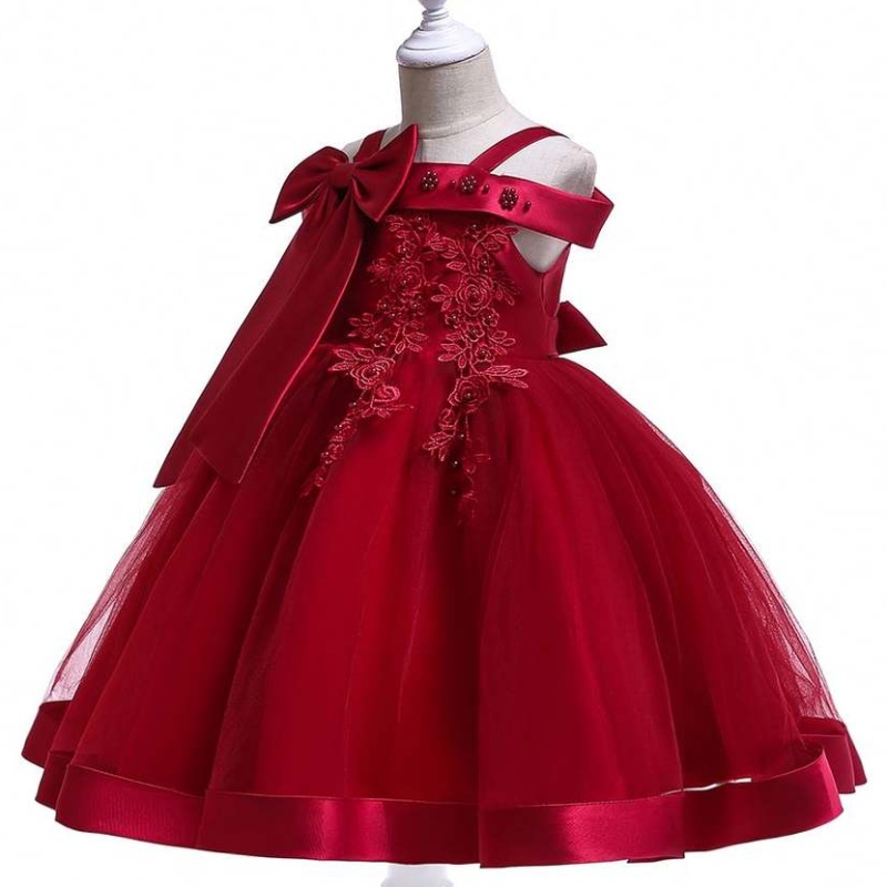 Baige Kids Gloils Velkoobchodní malá holčička Frocks Kids Kids Wedding Party Bride Šaty L5081