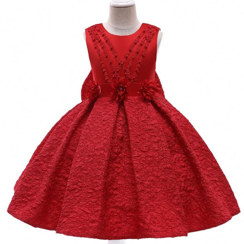 Baige New Design Flower Girls Šaty Kids Wedding Večerní párty dívka dívka prom fantastické šaty