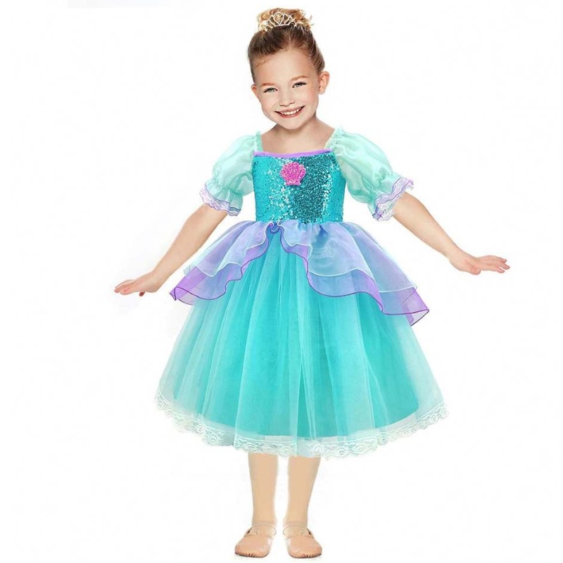Baigelittle mořská panna Ariel Princess šaty halloweenské kostýmy oblékat sena party dívky cosplay dětské plesové šaty