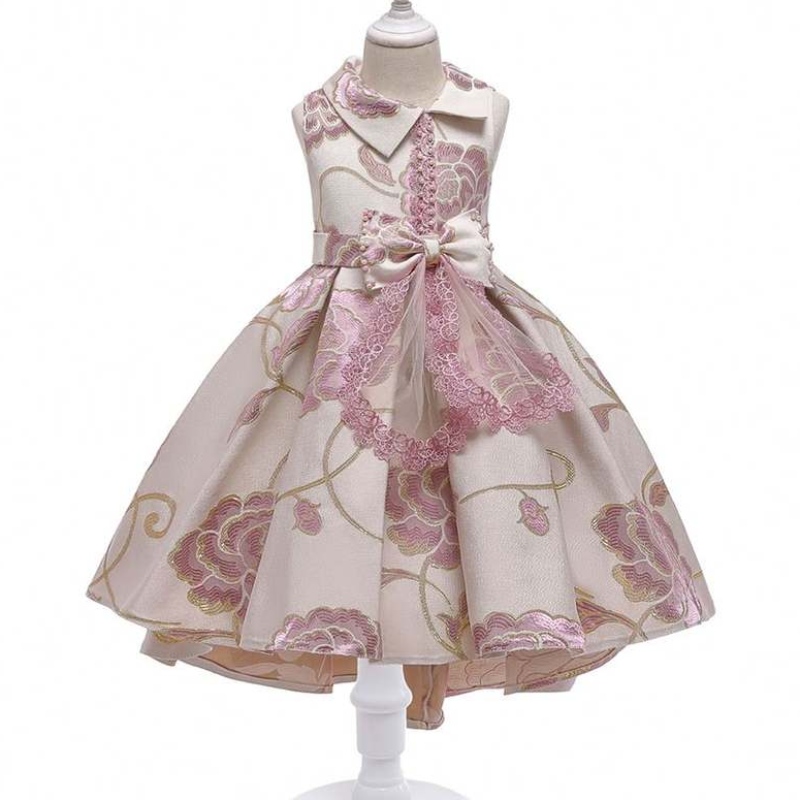 Baige 3-10 letears Továrna Velkoobchodní dětská party Dress Kids Wedding Party Tailling šaty t5189