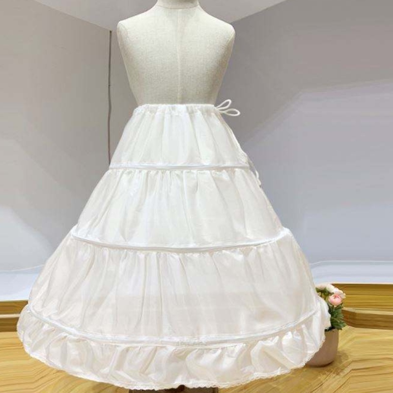Baige holčička Petticoat for Kids Dlouhé svatební šaty Busl Pannier pro dívku dlouhé princezna šaty crinoline pro květinové dívky