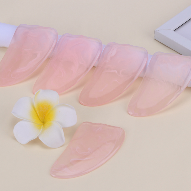 Vysoce kvalitní kvalita Rose Quartz Škrábající deska Zelená růžová jade Blackbian Crystal Facial Guasha šropňovací deska Jade Stone