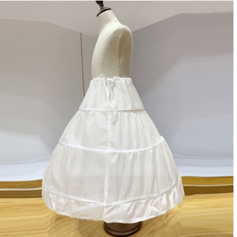 Baige módní crinoline petticoat sukně pro dívky míčové šaty underskirt pro svatební šaty ps06