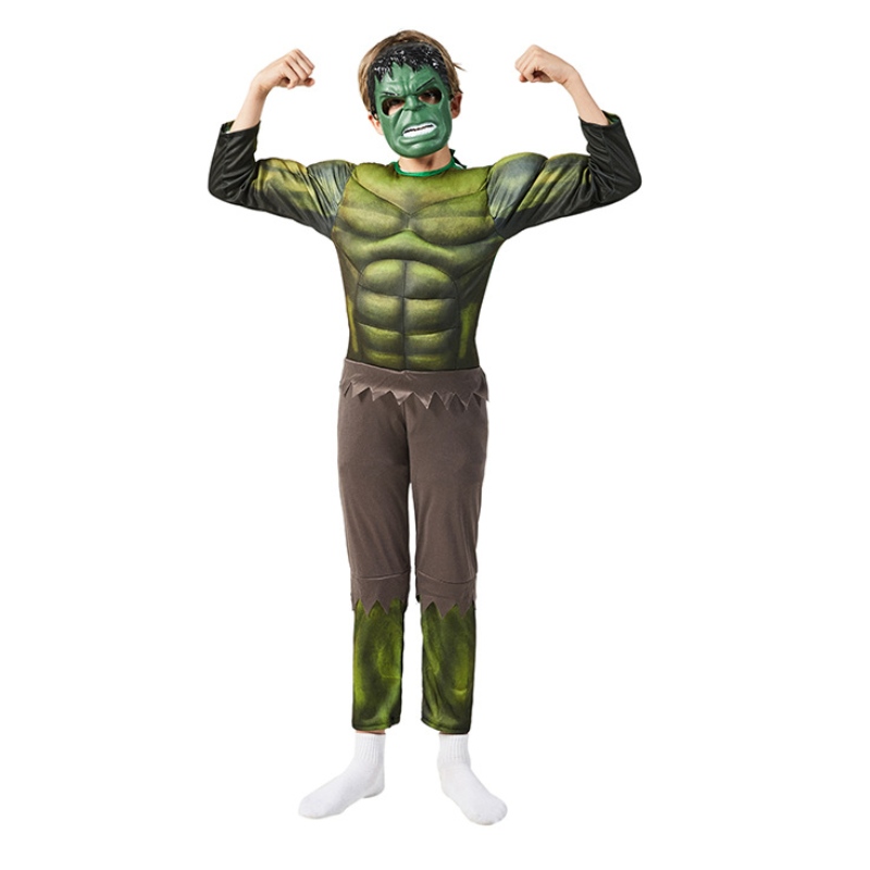Kostýmy Green Hulking s kostýmem Mask Costume Sumcle Superhero Halloween kostým pro děti chlapci děti \\ Denní dárek