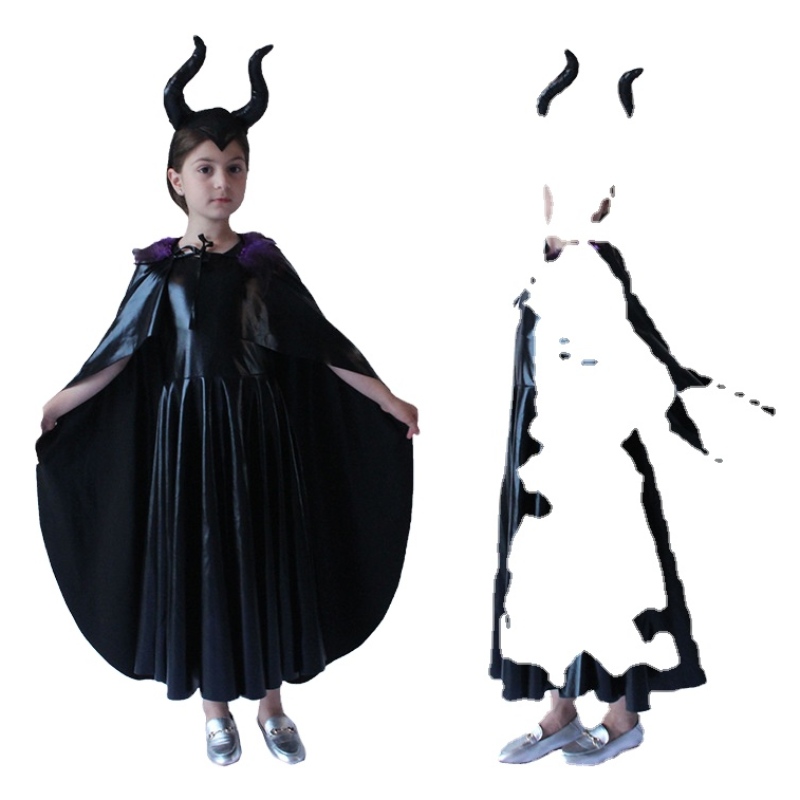 Halloweenské kostýmy Evropa a děti Spojených států Black Witch Sleeping Spell cosplay kostýmy