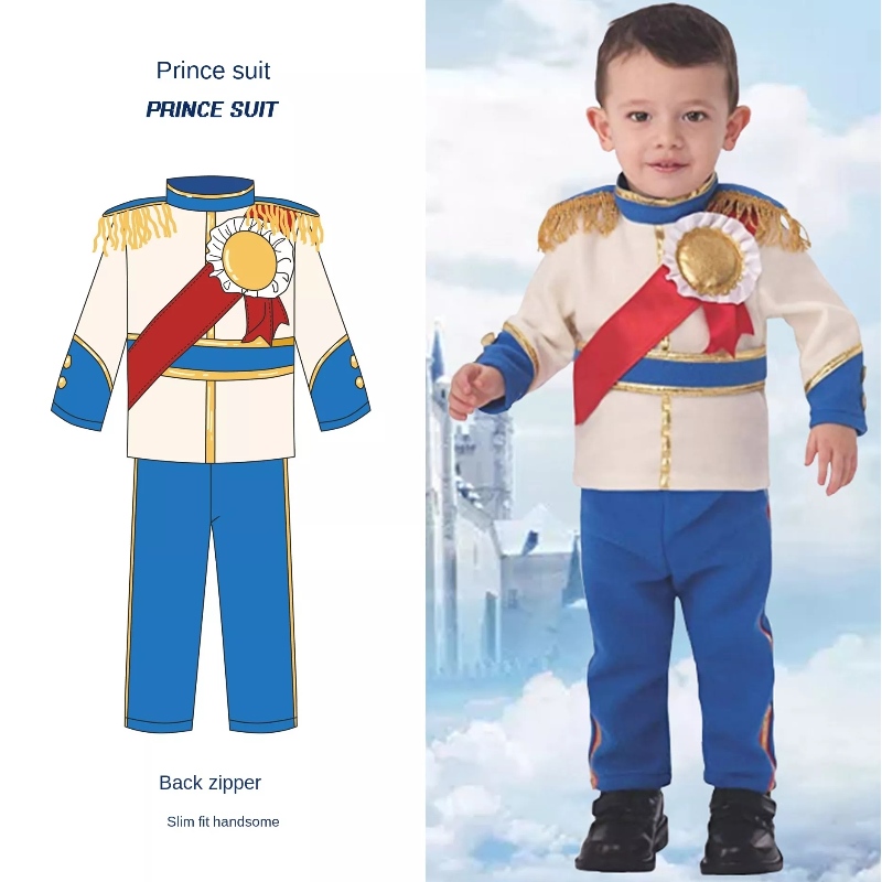 Halloween vánoční cosplay párty outfits fantazie oblékání dětí chlapci středověký princ chlapec krás kostým