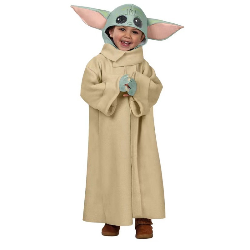Horký prodej děti super roztomilý s dlouhým rukávem kombinéza dítě yoda kostým pro Halloween