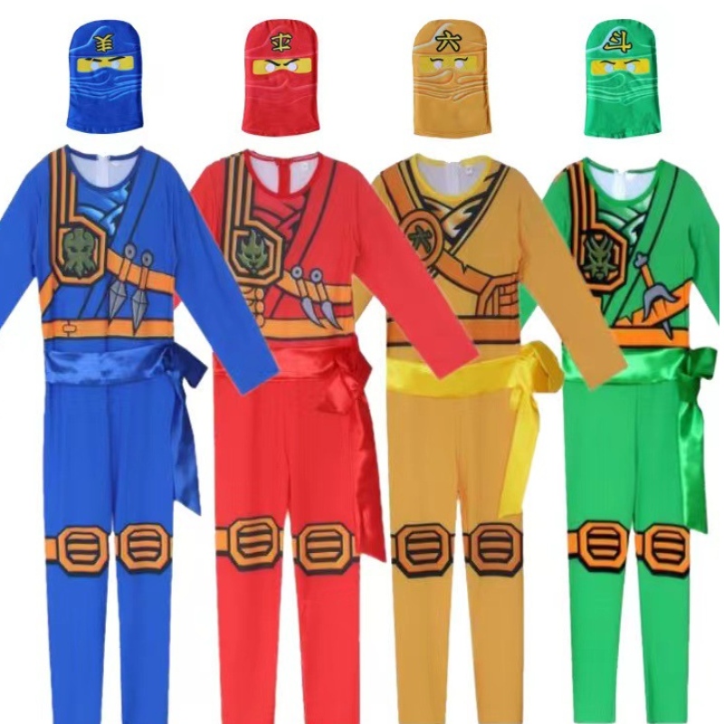 Horké prodej Halloween děti fantazijní večírková oblékáníninja go kostým pro dětininja cosplay kombinéza sada masky