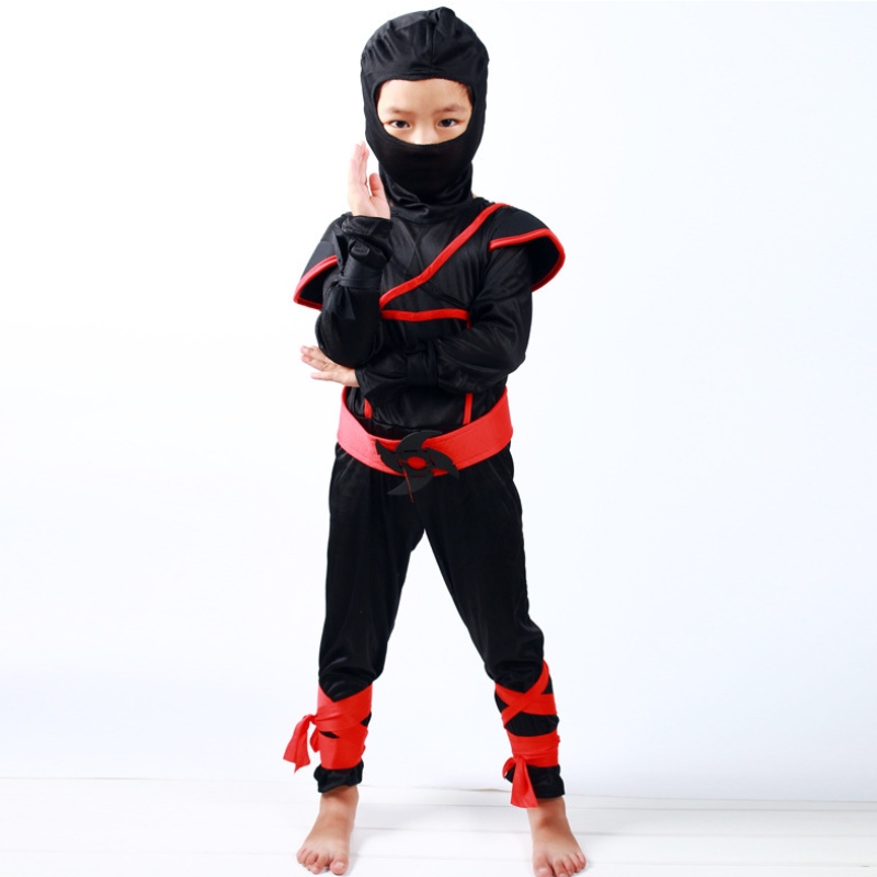 Děti Masked Warrior Halloween Boys Girls Costume Dress Upninja kostým pro dětininja cosplay kombinéza sada masky