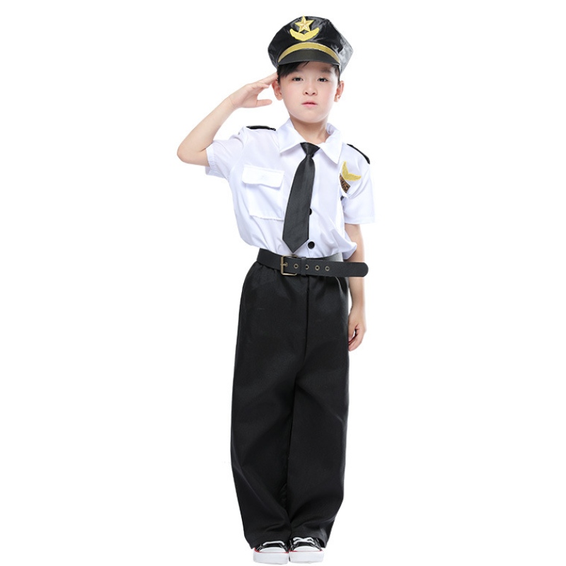 Oblečte luxusní dětské pilotní kostýmy Set Young Captain role Play Suit