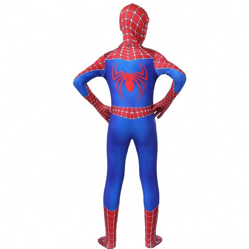 Zip Up Classic Movie Anime těsná kombinéza pro Halloween Carnival Amazing Spiderman cosplay kostým pro děti s maskouna obličej