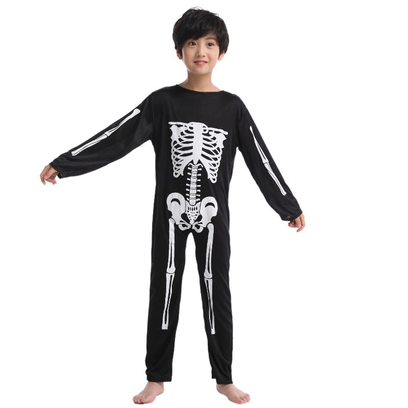 Halloween kosterní kostým záře v tmavé kosti lebka outfit pro Halloween Carnival