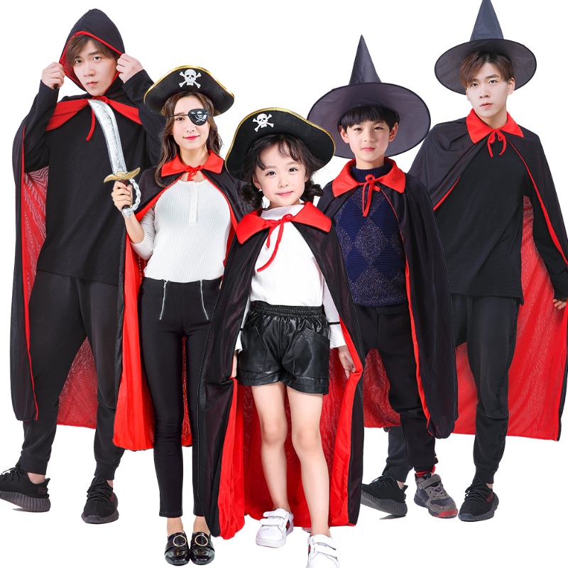 2022 Horký prodej velkoobchodního Halloweenského vánočního hrdiny Cape Children Halloween Sada superhrdiny hedvábí mys