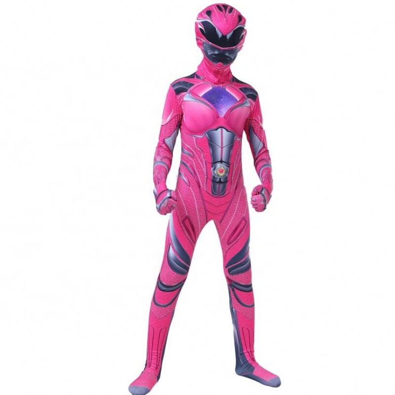 Hot Comic Cartoon Character Halloween Party Power Ranger kostým s obličejovou maskou pro děti dívky
