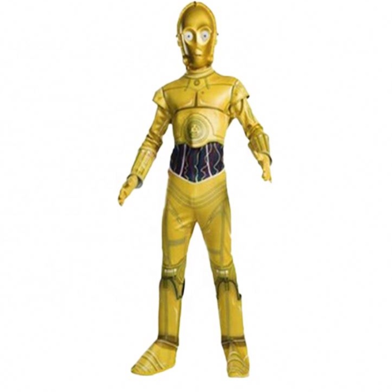 Velkoobchodní film&film oblečení pro Halloweennarozeninovou párty Star Cosplay Wars Jumpsuit C-3PO Robot kostým s maskou pro děti