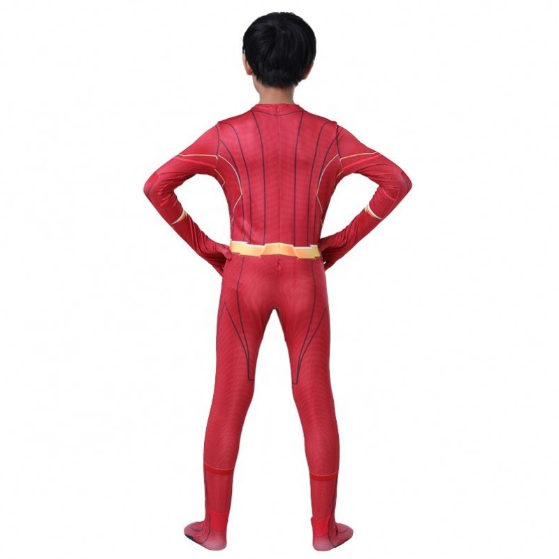 Factory Direct Superhero Outfit Halloween Party Cosplay TV&movie costume Reps The Flash Man Suits for Boys