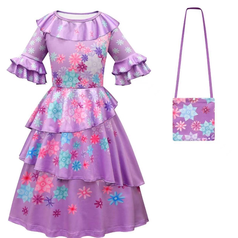 2022 Princezna Encanto Mirabel Costume Dress Party Birthplay Cosplay Encanto šaty pro děti