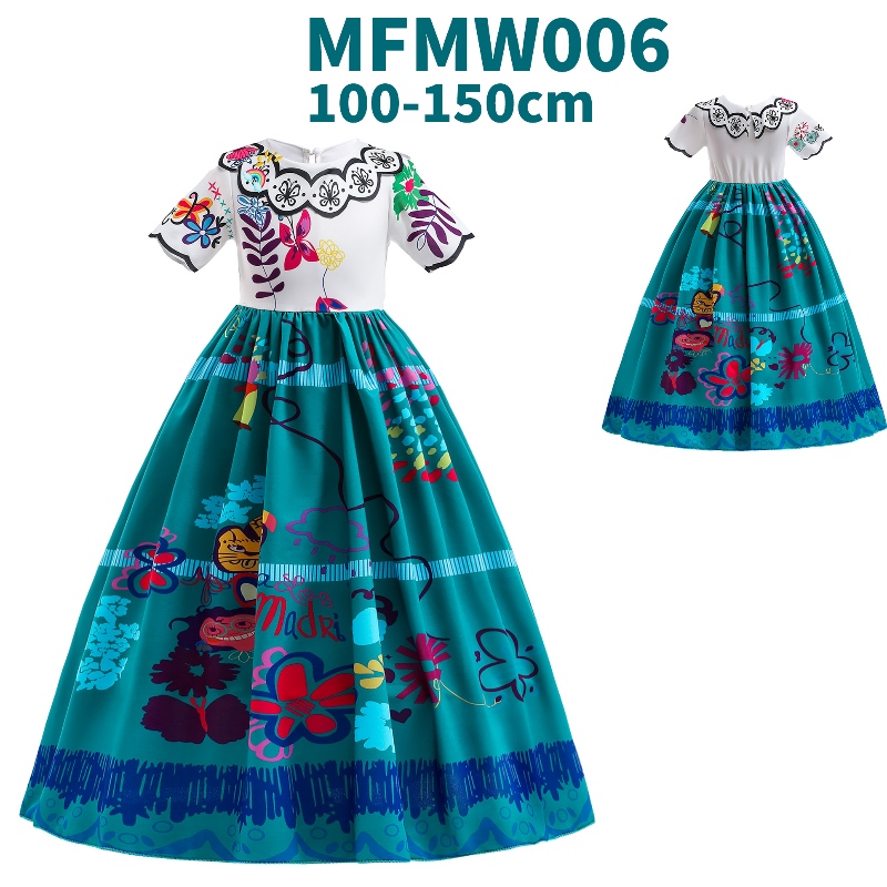 Baige Carnival Mirabel Isabela Purple Girl Šaty Encanto Kids Cosplay Cosplay