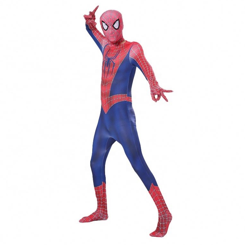 Zipper Sets Halloween TV&movie superhrdinové kombinézy Performance Wear Spider-Man Costume s hlavou