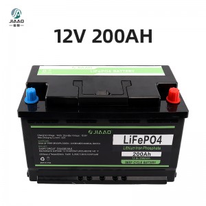 JiaAo lithium železný fosforečnanová baterie životnípo4 12v 100/200AH rv námořní hluboký cyklus bms Bluetooth lithiová baterie