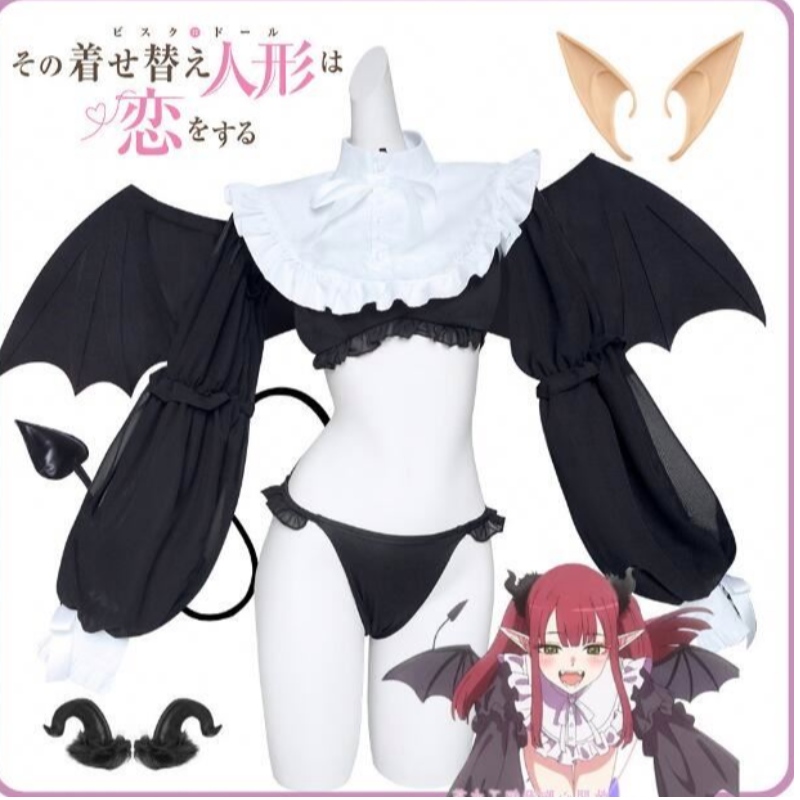 Ecowalson Anime Rizu Kyun cosplay kostým můj oblékání miláčku cosplay kitagawa marin bikiny cosplay kostým kuroe shizuku paruka