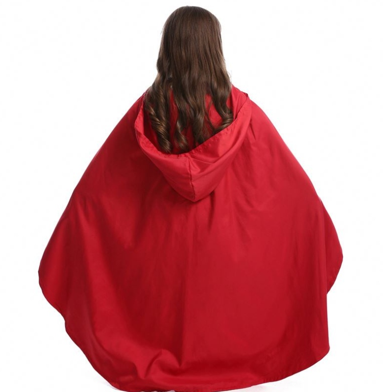 Halloween Purim Women Girl Classic Little Red Riding Hood Costume šaty Cape Fantasy Fancy šaty