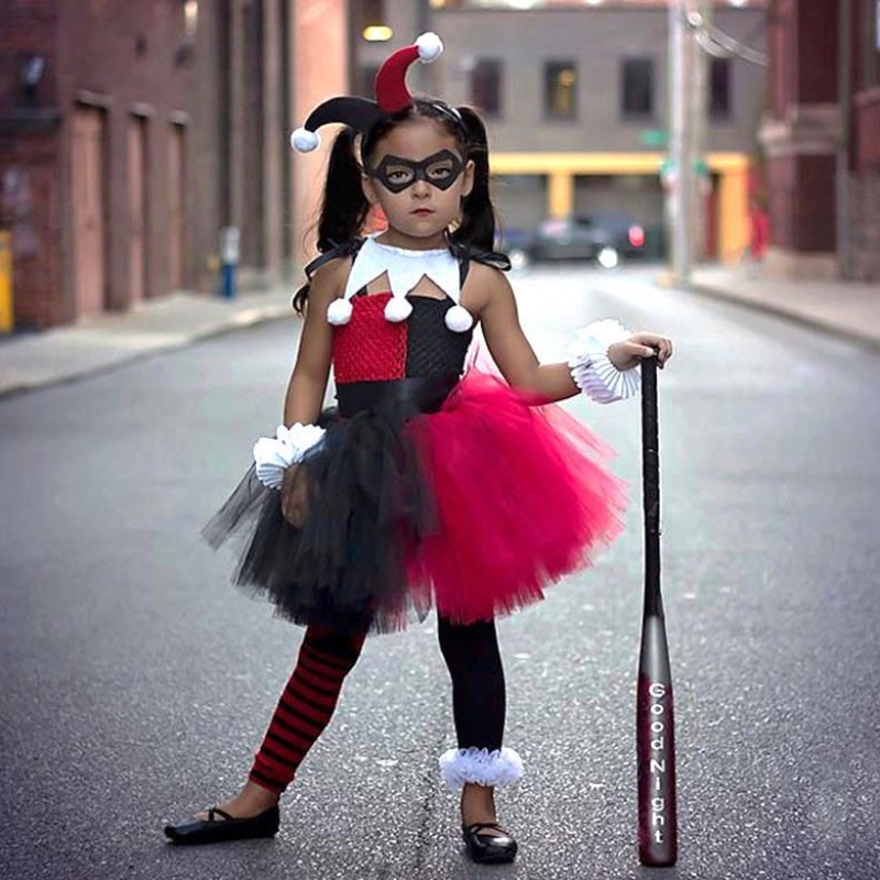 Sebevražda Harley Squad Quinn Anime Costys Purim Christmas Halloween Party Cosplay Clothing Šaty pro děti