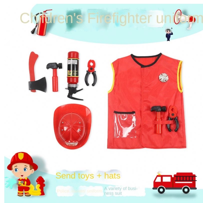 Dětský doktor Uniform Cosplay Child/firefighter/pilot inženýr/cook/nurse cosplay kostým