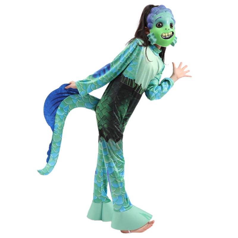 Nový styl Kids Movie Sea Monster Cosplay Jumpsuit Boys Luca Halloween kostýmy pro děti