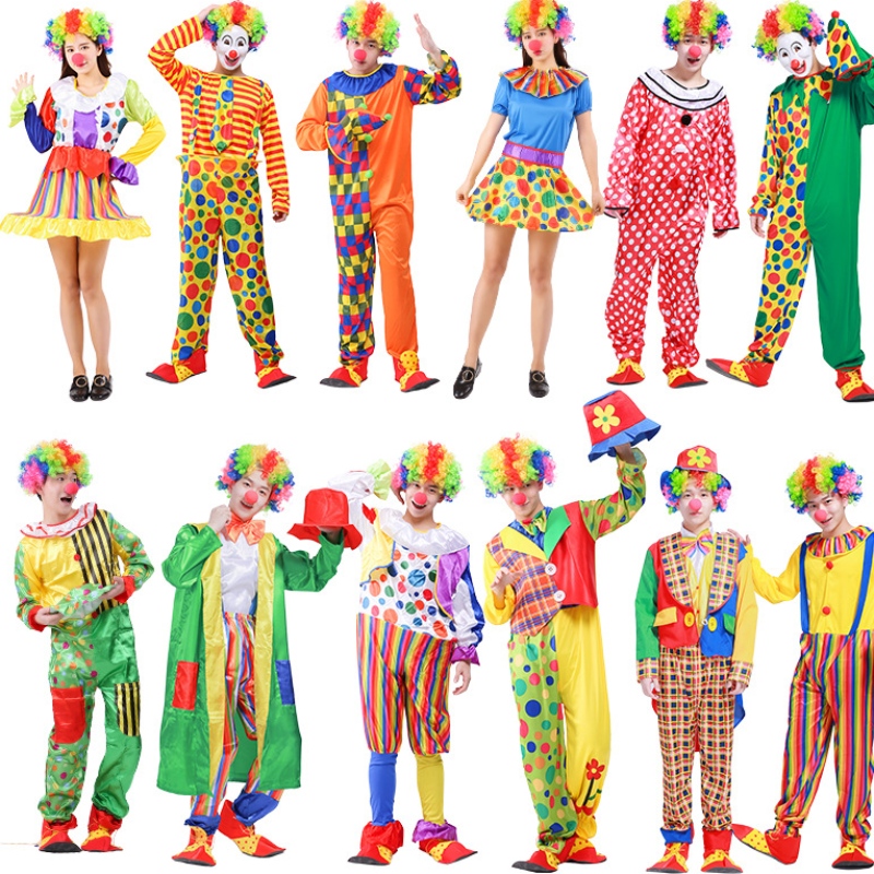 Halloween dospělý klaunský kostým pro cosplay kostým párty pro dospělé bar dekorace vánoční večírek klaun oblek pro 2022