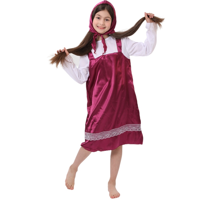 Horký prodej roztomilé dva kusy malé červené jízdní kapuce šaty halloween kostýmy pro dívky