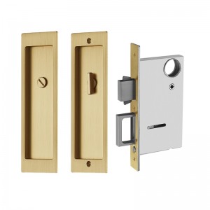 1801-BK Modern Rectangular Pocket Posuck Dord Mortise Lock, těžký tah v tahu pro funkci ochrany osobních údajů