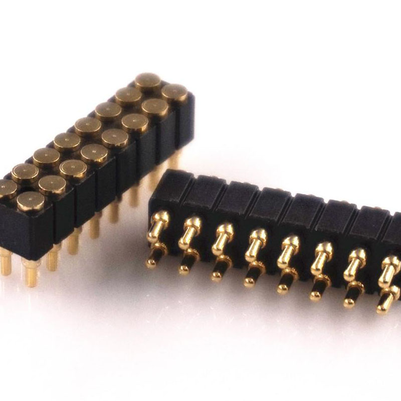 2,54 mm hřiště smt/smd pogo pin konektor