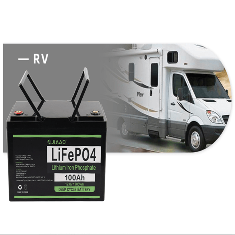 LiFePO4 bateria 12V 100Ah lithiová železná baterie Lehká 12 v 100 ah LiFePO4 baterie dlouhá životnost pro RV camper