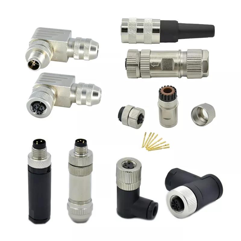 m5 m8 m12 m16 m23 konektor 2 3 4 5 6 8 12 17 pinový IP68 vodotěsný panel montáž formy konektor kabelových adaptérů