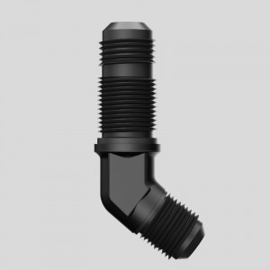 60-stupňový mužský sypký palivový fitting adaptér Union Hliník