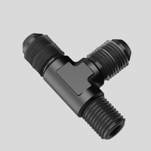 Mužský Flare Tee Fitting Adapter T Union Palivová hadice Hliník