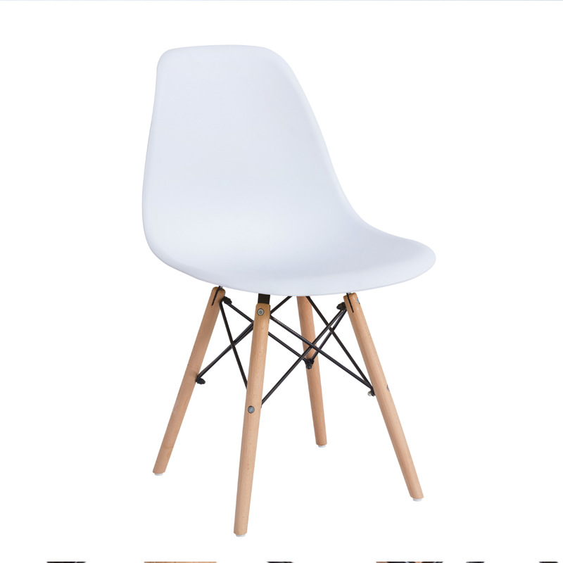 Vynikající Severský domácí nábytek Plastový kožený polštář Dřevěné tulipánové židle Tropická jídelní židle Polstrovaná skandinávní židle