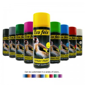 Vysoce kvalitní levná barevná akrylová aerosolová barva vzorek auta graffiti sprejová barva