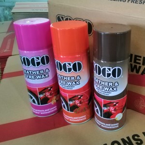 Kvalitní silikonová kožená kožená pneumatika vosková péče o aerosol sprej voskový kokpit jasný sprej