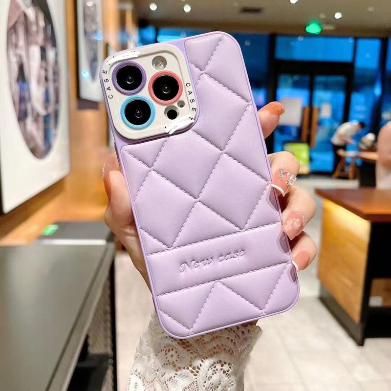 Vhodné pro iPhone13Promax Malý voňavý vzduchový polštář 14 jehňat Ploid Patch Leather Phone Case 12 Ochranný pouzdro