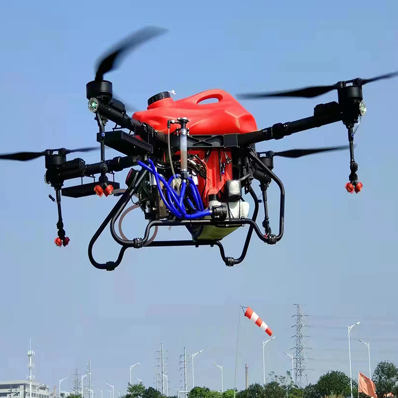 4 osy 22 kg oleje poháněné hnojení Drone Zemědělské postřikovací drony zemědělství
