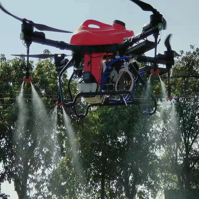 4 osy 22 kg oleje poháněné hnojení Drone Zemědělské postřikovací drony zemědělství