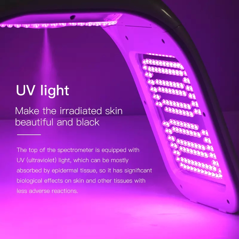 7 barev PDT LED Light 5D kolagen Light Therapy Face Chaial Beauty Machine pro omlazení kůže Akné odstranit, utažení kůže, odstranění pigmentu, ošetření akné, omlazení kůže, odstraňovač vrásek.