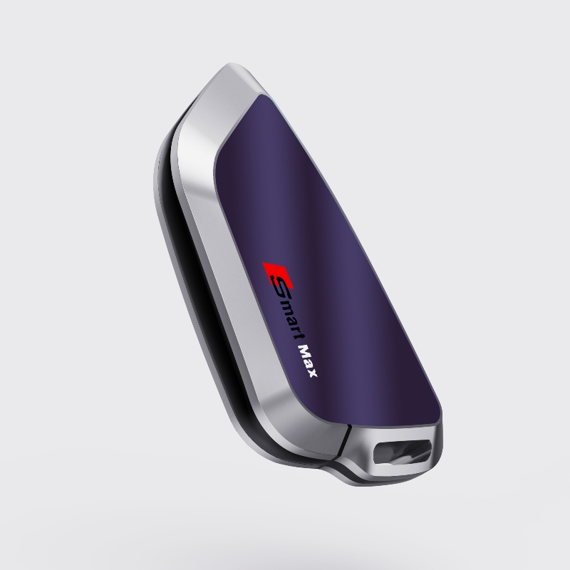 Inteligentní klíč LCD Car, upgrade bezklíčový vstup, fialový vozidlo automatické zámek&Unlock Remote Car Starter, Key FOB Výměna příslušenství proti krádeži, zobrazení loga vozidla